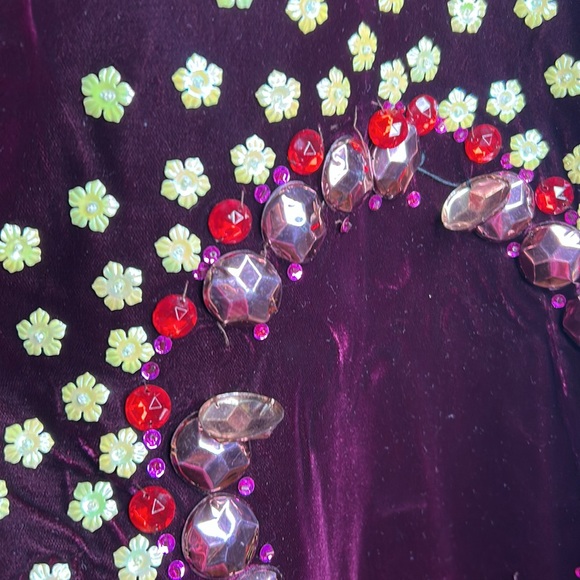 Vintage 60’s velvet sequin beaded sequin cape - Picture 14 of 16